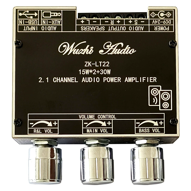 ZK-LT22 2.1 канальный модуль аудио Bluetooth с функцией 15W+15W+30W сабвуфер TWS реальная беспроводная система