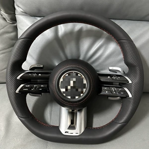 Suitable for Mercedes-Benz AMG carbon fiber steering wheel modification with cowhide, Mercedes-Benz Dragonfly model, can be upgraded and includes nationwide installation