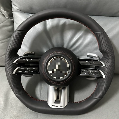Suitable for Mercedes-Benz AMG carbon fiber steering wheel modification with cowhide, Mercedes-Benz Dragonfly model, can be upgraded and includes nationwide installation