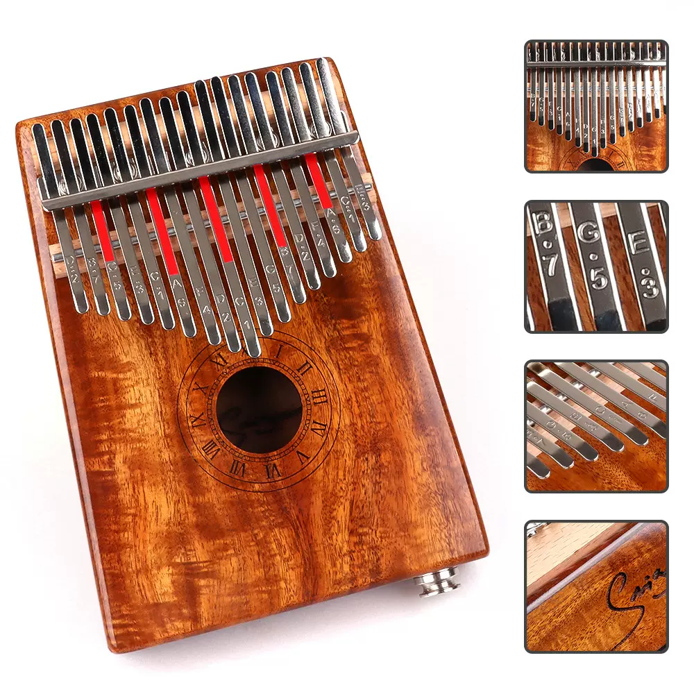 专业卡林巴17键 电声拇指琴初学乐器 休闲聚会娱乐乐器礼品