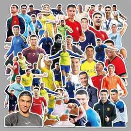 50张C罗涂鸦贴纸个性跨境体育足球明星装饰水杯行李箱手机壳贴纸