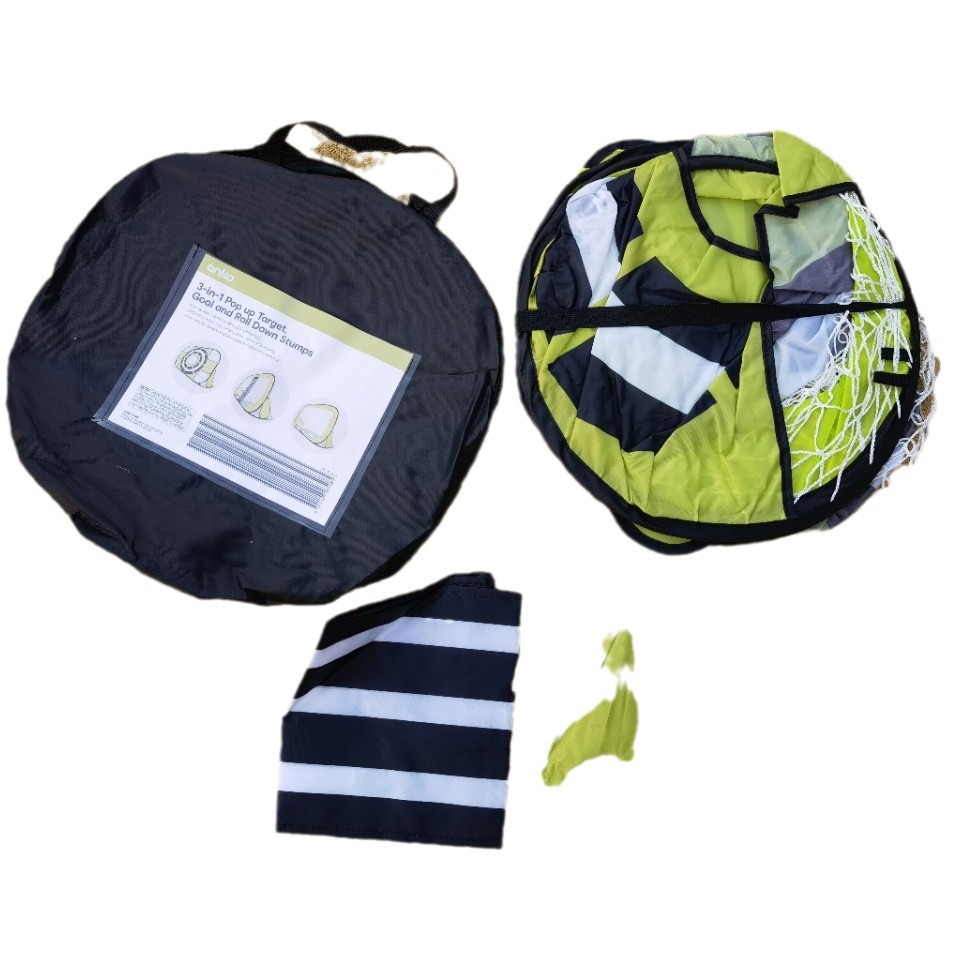 Multifuncional verde deportes al aire libre portátil Puerta de fútbol para niños plegable ultraligero entre padres e hijos objetivo Red de fútbol