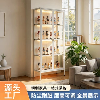 手办柜家用儿童书架带门玻璃透明展示柜客厅落地储物柜收纳柜展柜