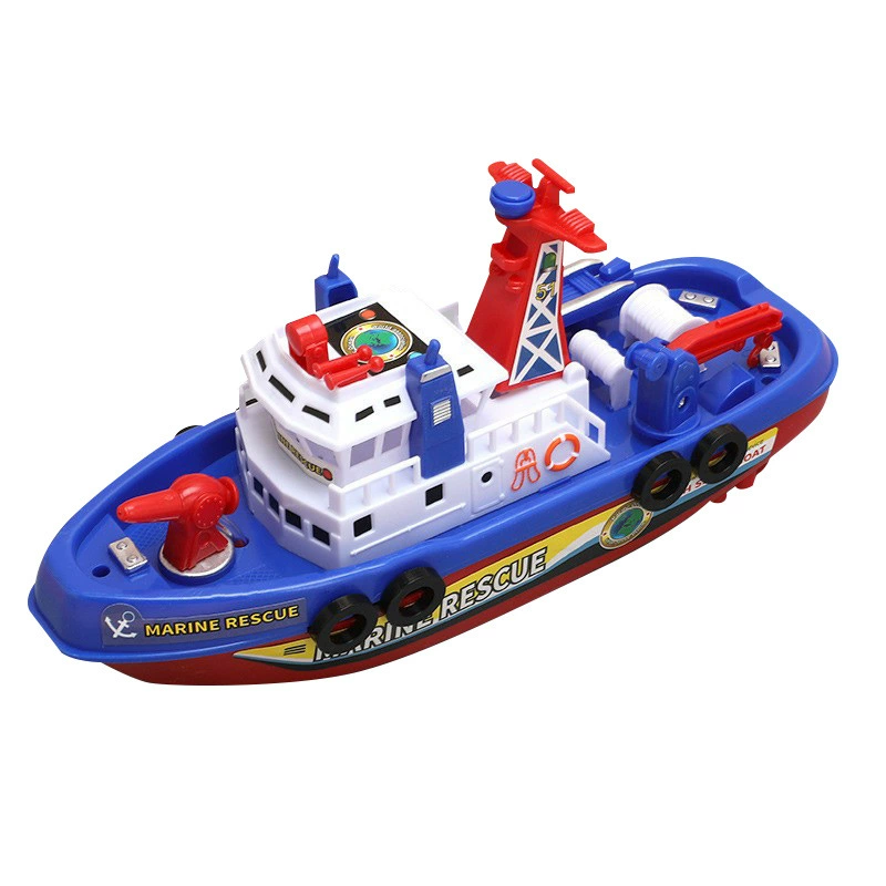 Лодка-игрушка, светящаяся, для игры в воде, минифигурка