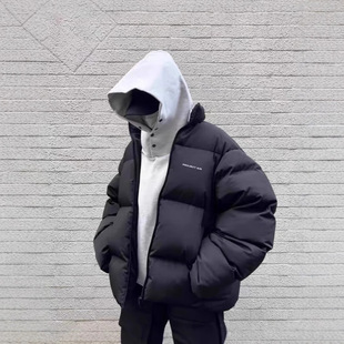 G/R American Design Sense American Winter Thickened vibe Bread Coat Vertical Collar Cotton-padded Jacket Cotton-padded Jacket Cotton-padded Jacket High Street
