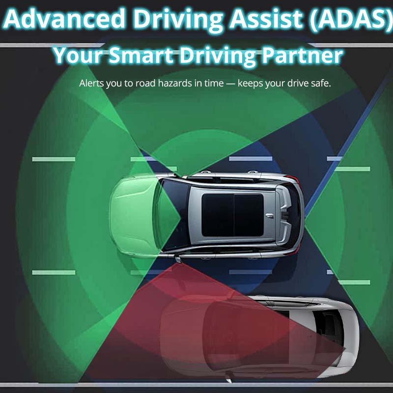 Cross-Border 12-Inch 4K Streaming Media Driving Recorder with 4-Channel Blind Spot Adas Assistance and Bsd Parking Monitoring Recorder