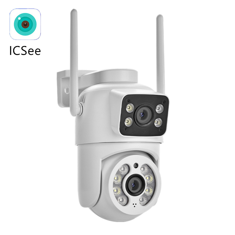 icsee binocular wifi wireless surveillance camera 4mp hd full color night vision mobile phone remote outdoor ball machine