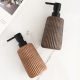 Retro Creative Ceramic Vertical Pattern Lotion Bottle 400ml Bathroom Shower Gel Bottled Pressing Bottle Hotel Home