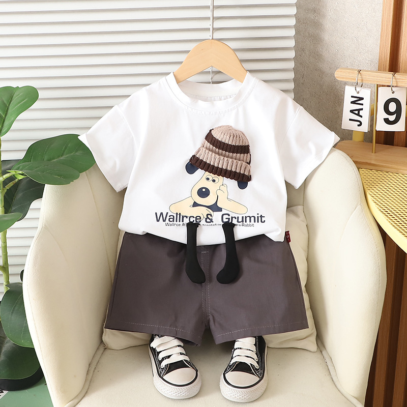 子供半袖セット夏男の子服女の子tシャツ赤ちゃん夏服服2025新しい子供服ファッション|undefined