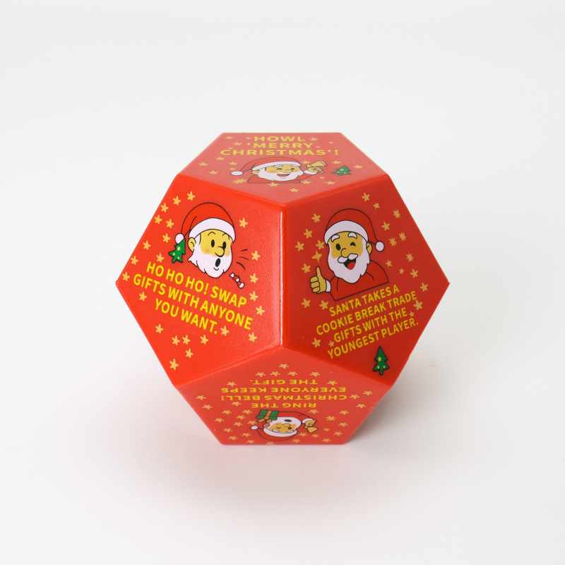 跨境新品Christmas Gift Exchange Party GameDice 圣诞老人骰子|undefined