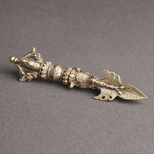 Retro brass faucet, Vajra pestle, desktop ornament, Tibetan religious instrument, magic pestle, handle piece, old copperware wholesale