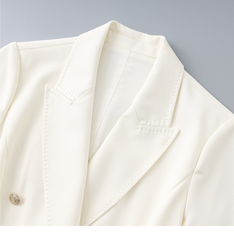 Đầm blazer nữ công sở ve áo hai bên ngực, eo thon gọn, dáng suông nhẹ — Màu xanh lục nhạt chi tiết 17