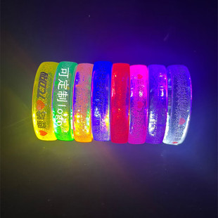 Manufacturer Wholesale New Acrylic Led Flashing Bracelets Luminous Bangles Bar Concert Cheering Props Support