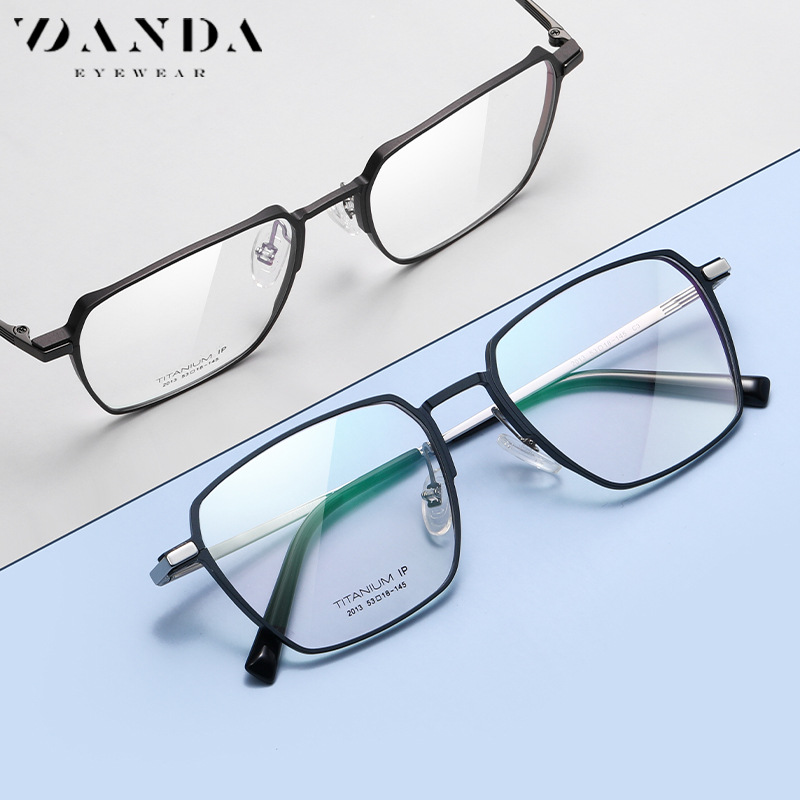 2022 nuevo puro titanio gafas marco masculino yj2013 aluminio magnesio ultra ligero cuadrado llano gafas se pueden equipar con miopía gafas marco femenino