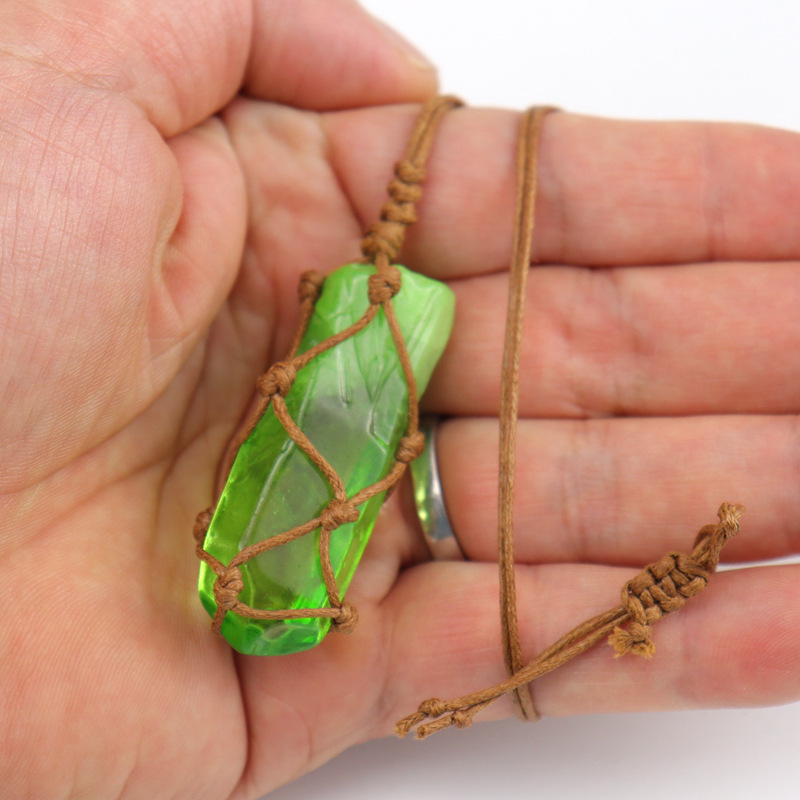 Ethnic Style Geometric Crystal Handmade Pendant Necklace 1 Piece