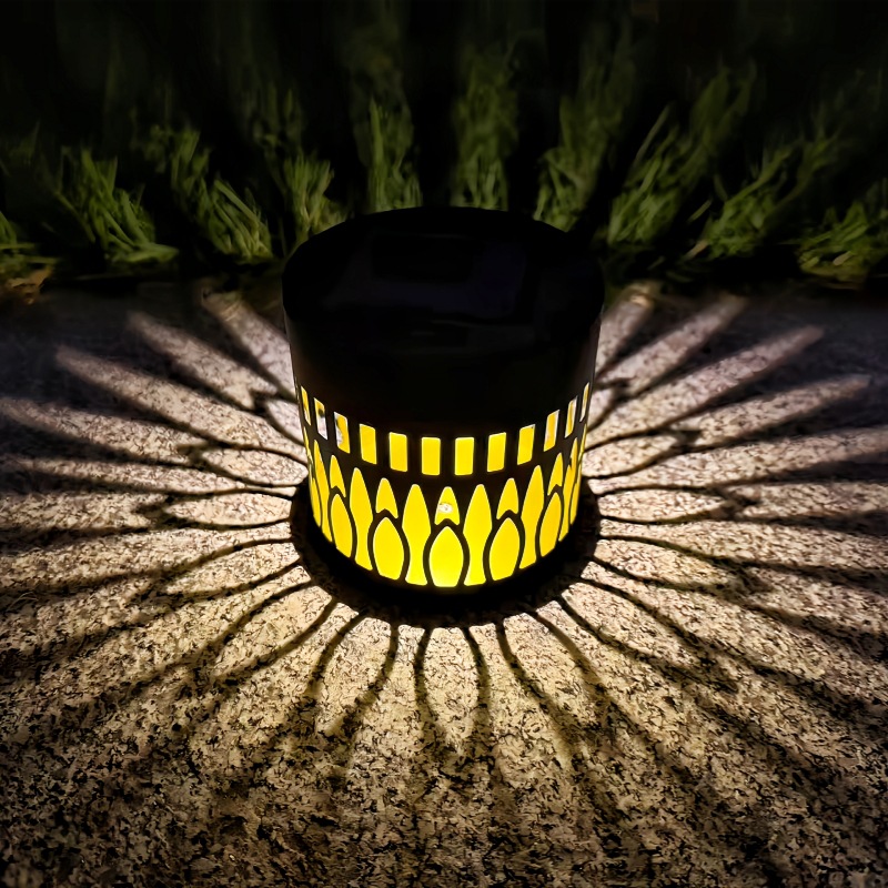 Solcellsdriven mandala solros vägglampa för trädgårdsbelysning_voghion.com