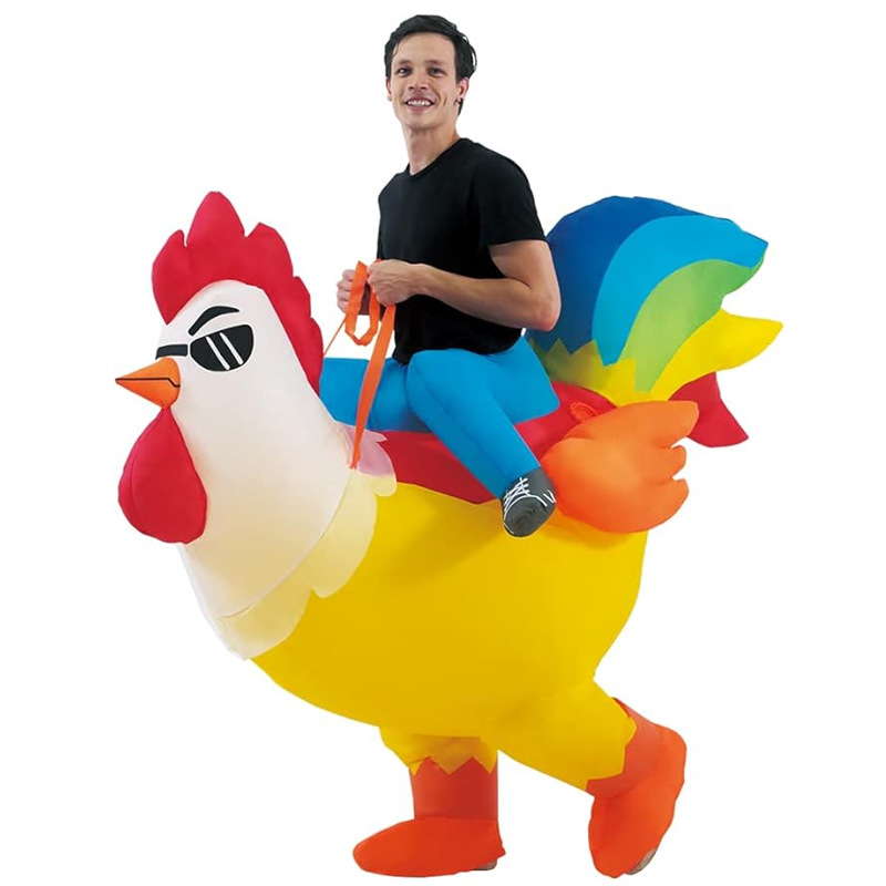 Montar dinosaurio animal ropa inflable niños adultos unicornio Pascua conejo accesorios de Halloween ropa divertida