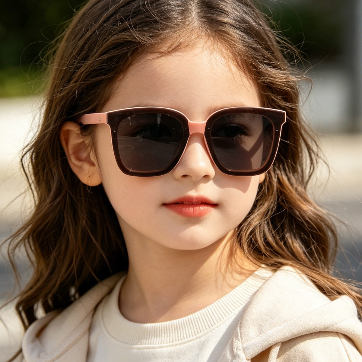 Gafas de Sol Cuadradas para Niños de Policarbonato, Protección UV400, para Protección Solar y Viajes