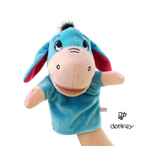 Boca abierta animal de dibujos animados de peluche marioneta de mano de juguete entre padres e hijos boca puede mover una variedad de estilos transfronterizos en stock lote mixto
