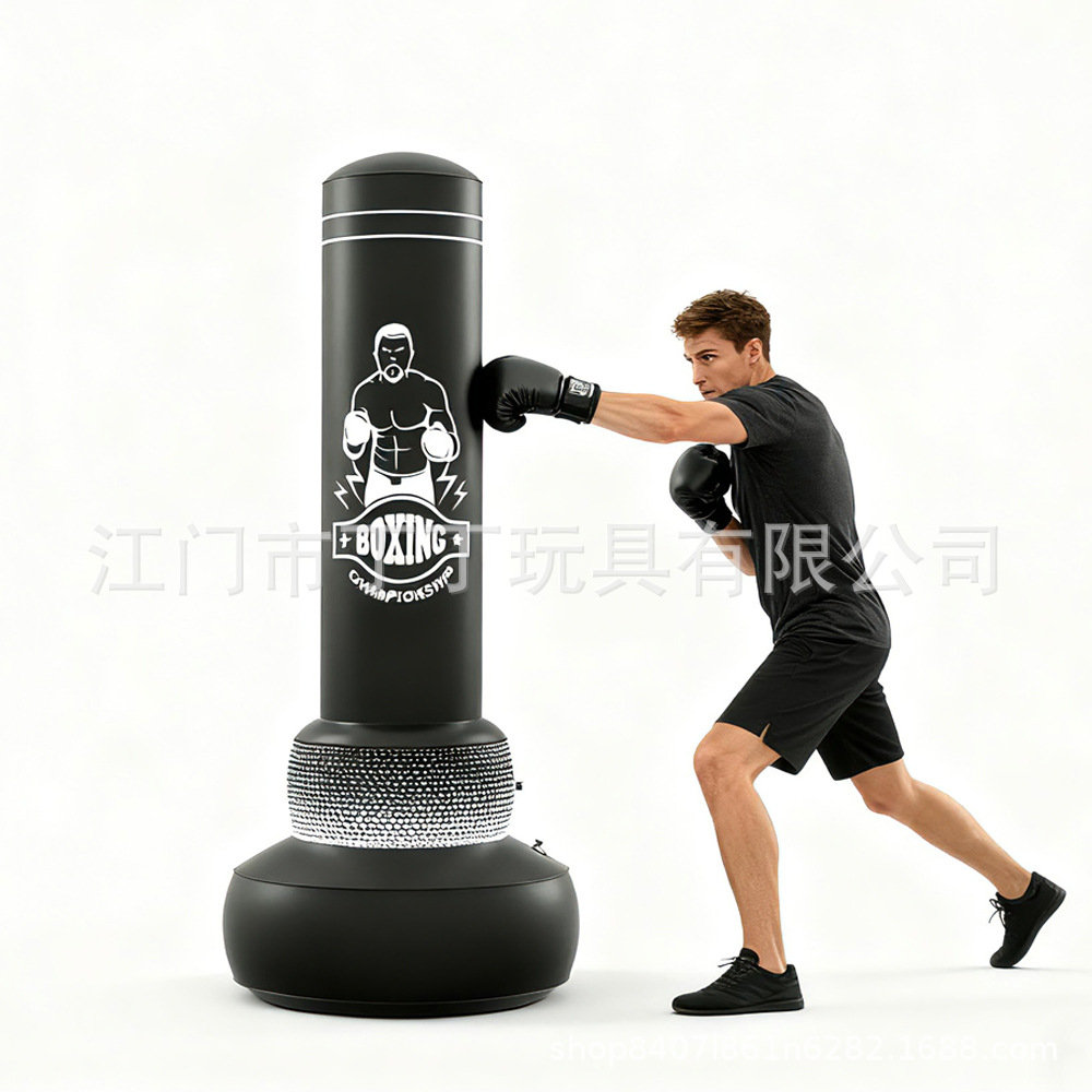 Manufacturer Customized Inflatable Boxing Column Pvc Kidsren's Strike Column Adult Vent Column Training Black Sandbag Cross-Border