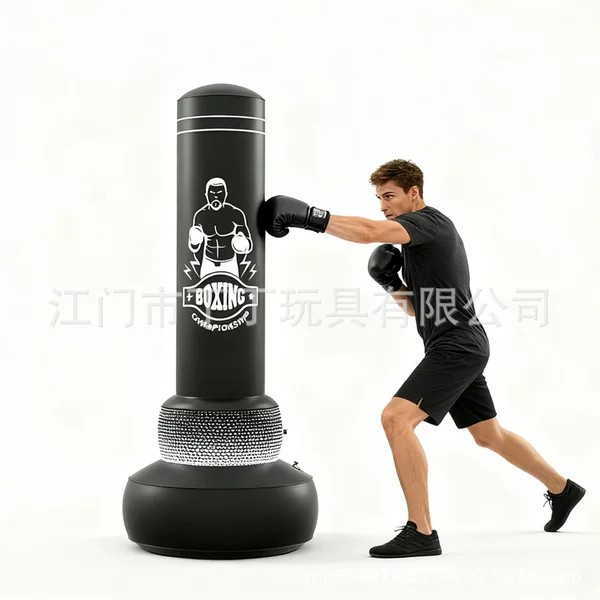 Manufacturer Customized Inflatable Boxing Column Pvc Kidsren's Strike Column Adult Vent Column Training Black Sandbag Cross-Border