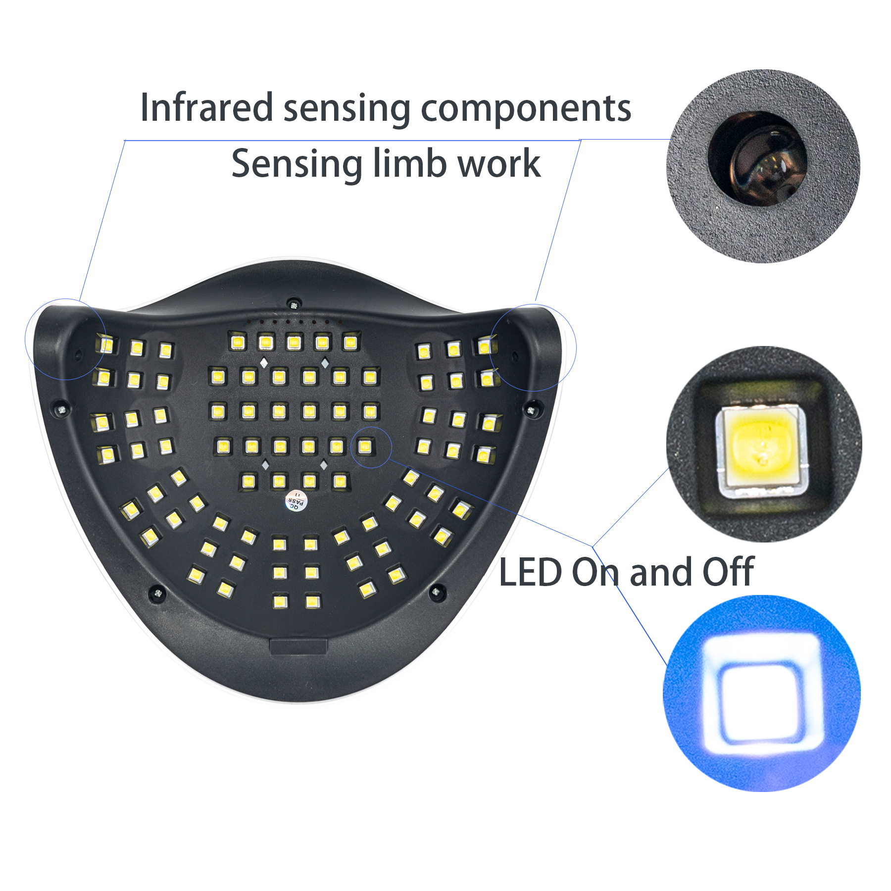 Luz de manicura de alta potencia X25 luz de fototerapia 81 lámpara LED cuentas de secado rápido pegamento de manicura no oscuro mano luz de asado de uñas UV