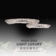 意大利轻奢水晶吊灯现代简约个性餐厅灯客厅创意别墅高档奢华岛台