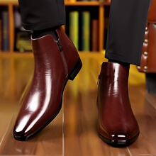 O 46726 Chelsea Boots Pointed Toe Mens Boots ��ͷ�ж���ѥ