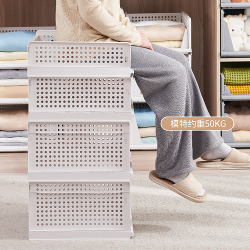 Wardrobe storage artifact drawer-style dormitory wardrobe clothes layered storage basket partition shelf storage rack storage box