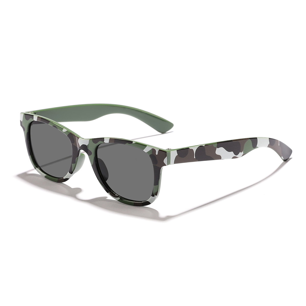 Nuevas gafas de sol de todo fósforo de la serie de camuflaje para niños transfronterizos, gafas de sol cuadradas de colores para bebés lindos Sunglasses