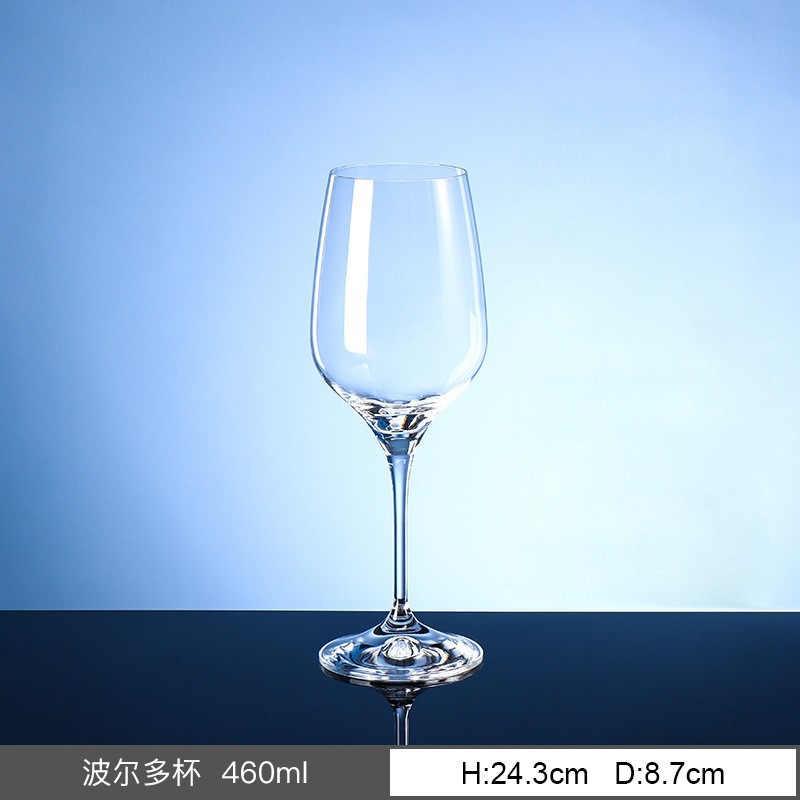 Alta calidad checa importación sin plomo cristal tazas de vino, tazas de cristal alto pie, banquete de negocios especial, hotel al por mayor