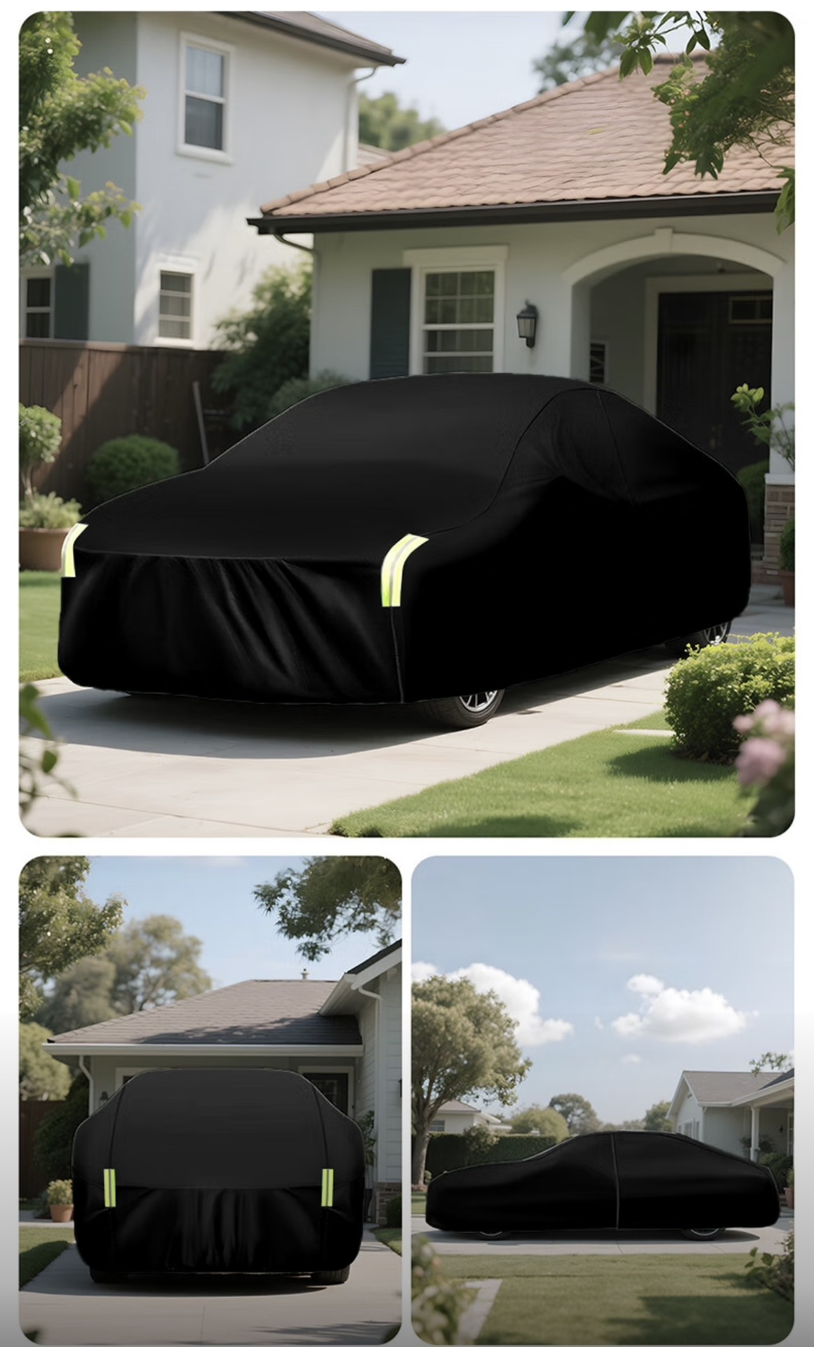 600D Car Cover, Full Cover, Sun Protection, Heat Insulation Cover, Oxford Cloth, Rainproof Outer Cover, Thickened Canvas