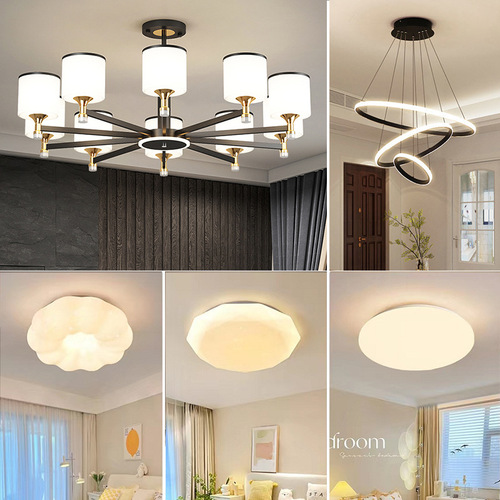 Living room lamp simple modern atmosphere lighting whole house package combination  new Nordic restaurant crystal chandelier