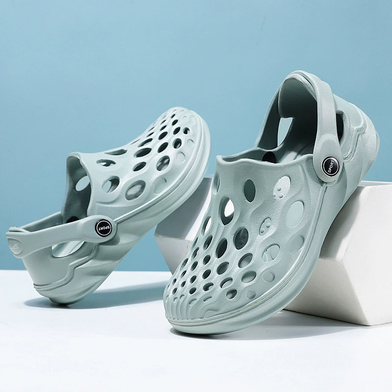 Летняя обувь «крокодил» Детская обувь Пляжные сандалии для прогулок на открытом воздухе Повседневные тапочки Baotou с пряжкой Легкая детская обувь «птичье гнездо» среднего размера