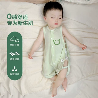 婴儿衣服夏季薄款冰丝琵琶包屁衣新生幼儿宝宝连体衣哈衣爬服夏装