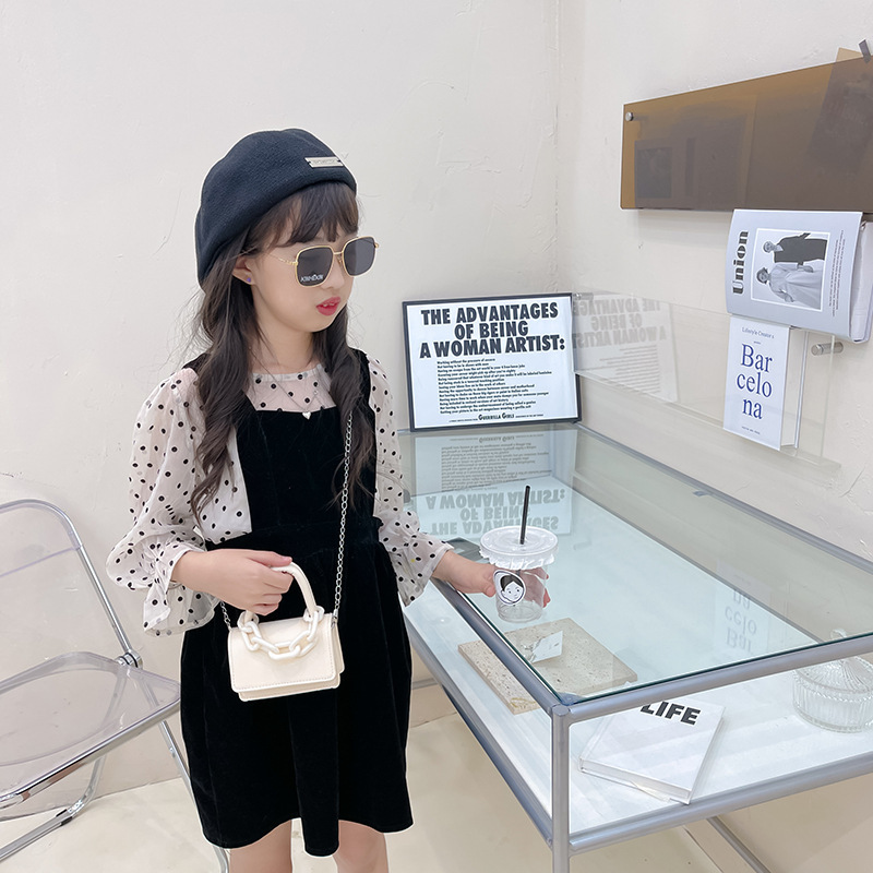 Comercio exterior nuevo bolso para niños estilo occidental niña cadena hombro mensajero bolsa moda princesa cambio accesorios bolsa pequeña