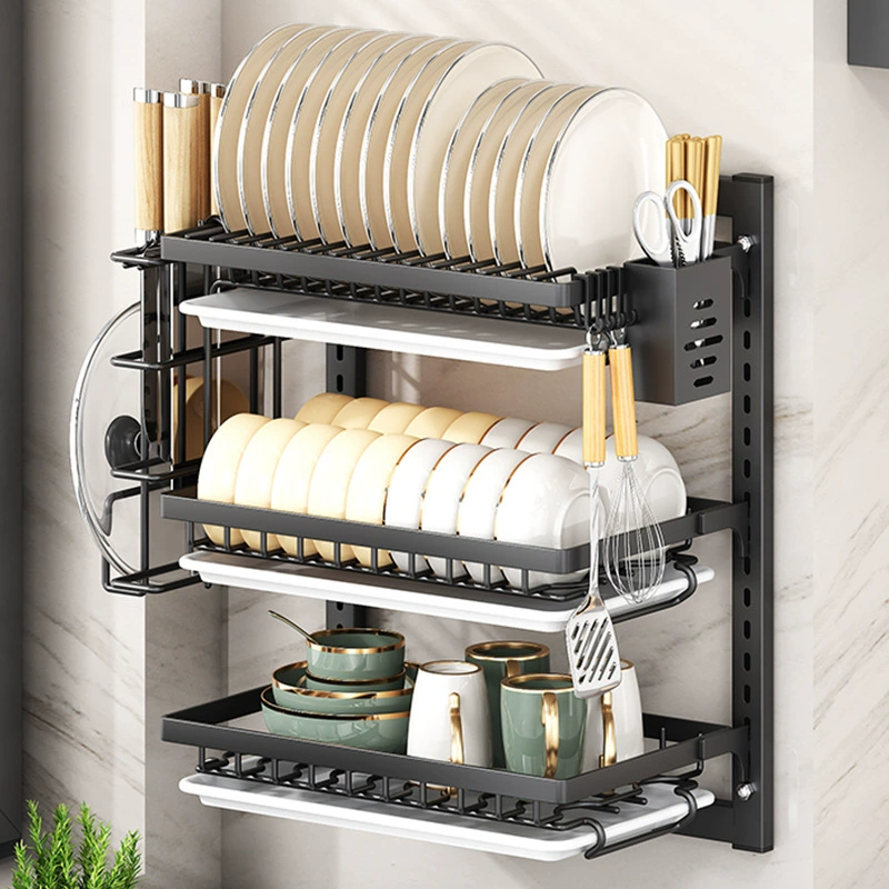 Wall-mounted Storage Rack Storage Box Multi-tier Kitchen from Yomiego