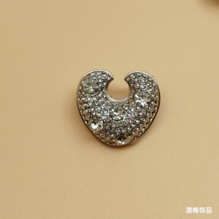 Fashionable, Classy, Classy Full-Diamond Horn-Shaped Fashion Buckle, Alloy Shoe Buckle, Clothing, Hair Accessories, Luggage Accessories