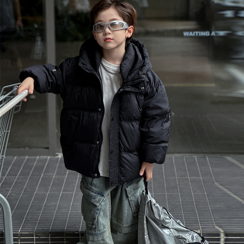 儿童羽绒服冬季新款男童女童宝宝防寒保暖白鸭绒面包服童装外套