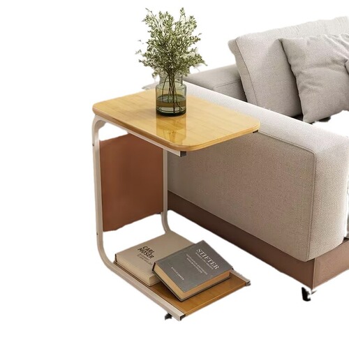 Round side table small tea table cream style creative sofa decoration modern minimalist mobile simple household popular house plan