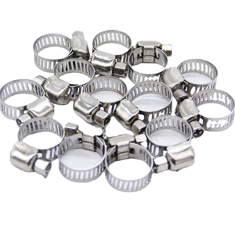 美式不锈钢卡箍喉箍固定卡扣油水管煤气管消1水管管夹卡子