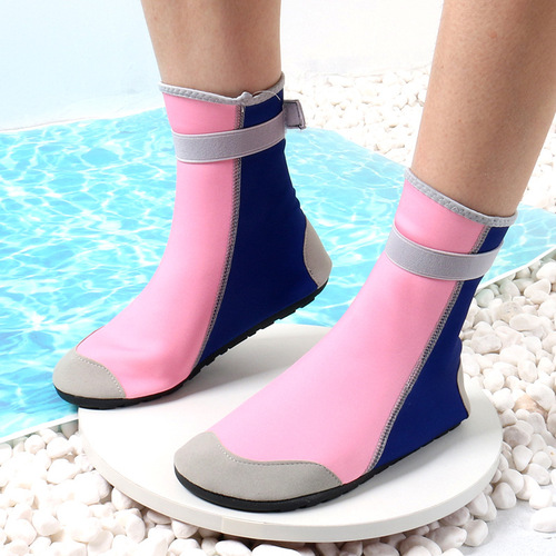 Adult high-top beach shoes and socks for babies, swimming, diving and river-tracing shoes for men, women and children, non-slip soft-soled beach shoes