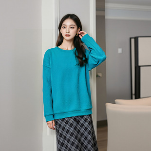 60-175kg Plus Size Women's Clothing Wholesale 2025 Spring & Fall New Fat mm Bust 157 Round Neck Loose Slimming Look Sweatshirt