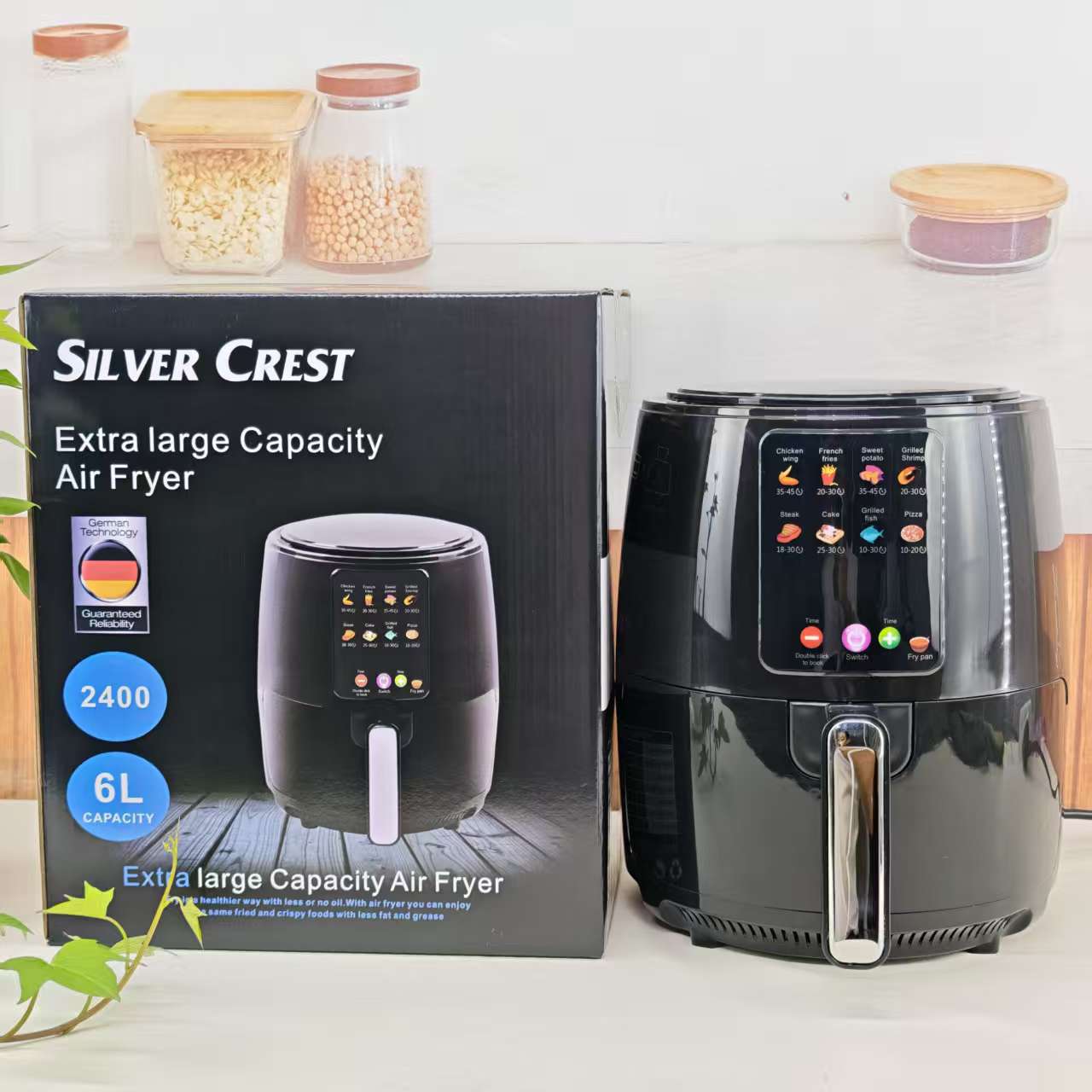 6L Air Fryer Multifunctional Intelligent Touch Screen Oven Large Capacity Electric Fryer Air Fryer French Fries Machine