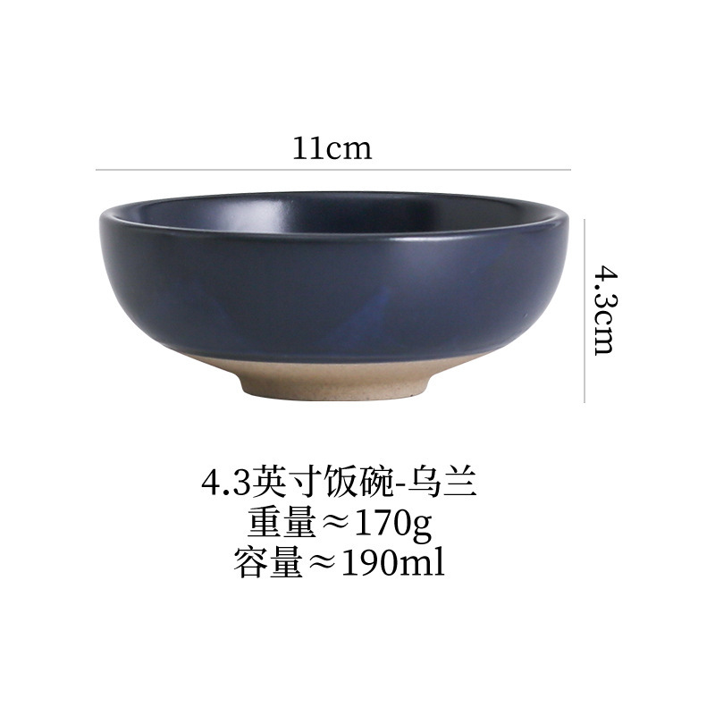 国境を越えた家庭用レトロスタイルの陶器のボウル、皿、食器、日本のホテルのクリエイティブなステーキデザートボウル、高級テーブル|undefined