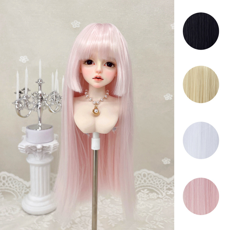 Quinn bjd soft silk baby with fake hair 3/4/6 mdd bear sister neat bangs princess cut shape can be changed by hand