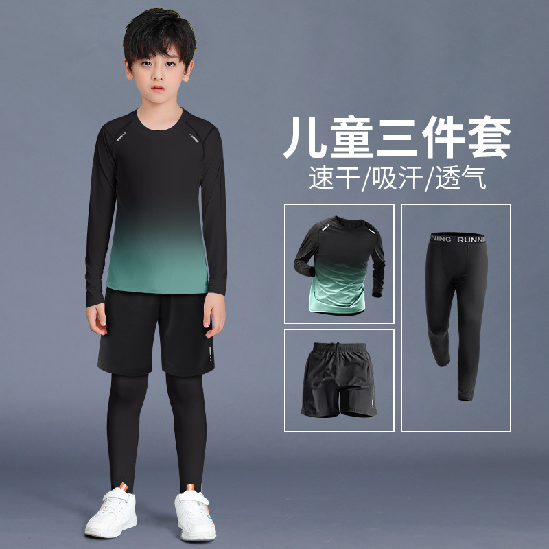 Trajes deportivos infantiles otoño rápido secado baloncesto fútbol entrenamiento ropa de entrenamiento de niños corren ropa de invierno juvenil fitness