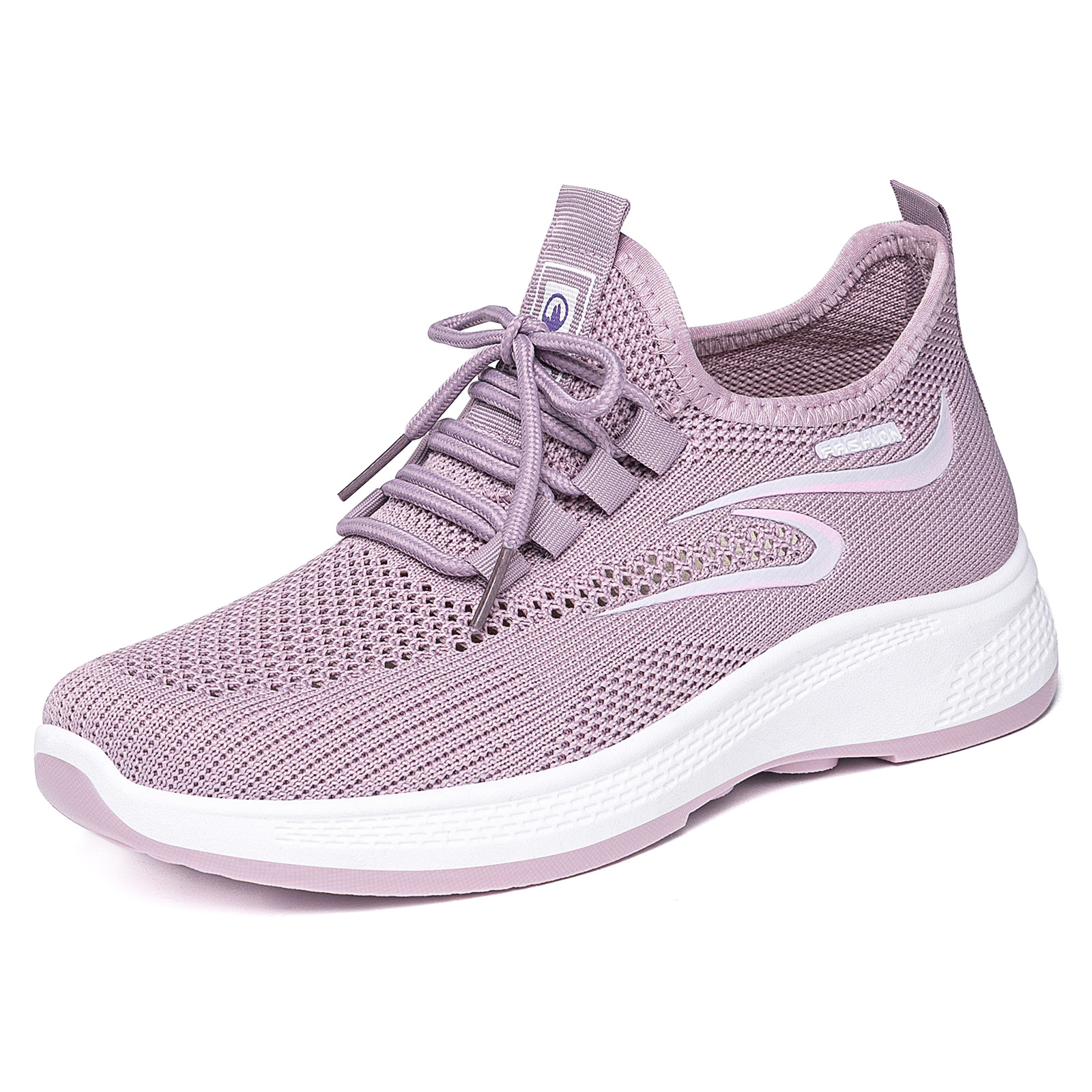 Zapatos de mujer zapatos de verano transfronterizos Temu simple ligero zapatos de malla hueco zapatos de tejido volador con suela suave zapatos casuales cómodos al por mayor