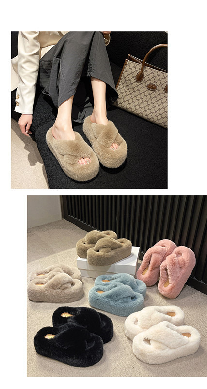 Stylish Women's Maomao Slippers With Thick Sole For Autumn Winter_voghion.com