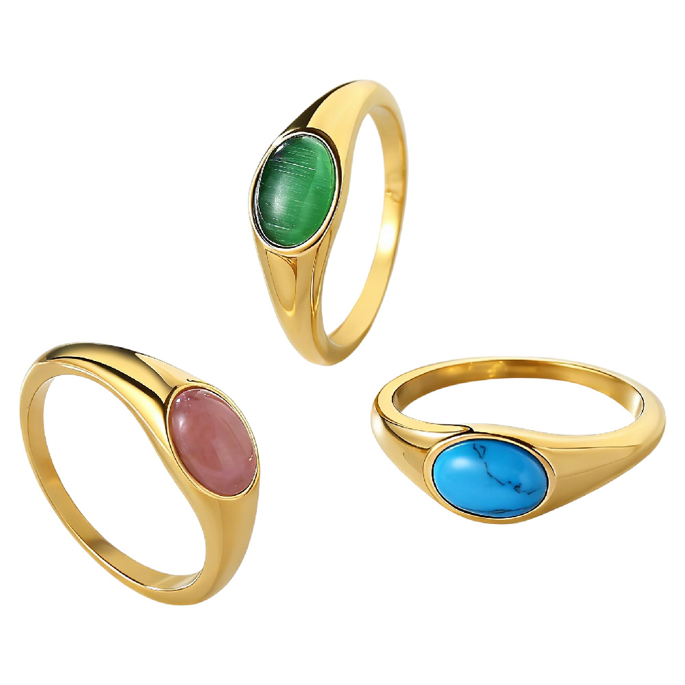 R1487 cross-border new European and American niche simple cat's eye gem women's ring artistic retro ring